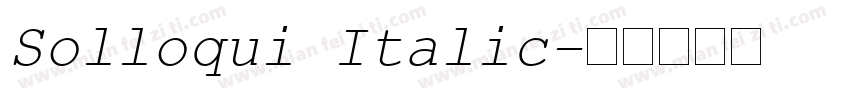 Solloqui Italic字体转换